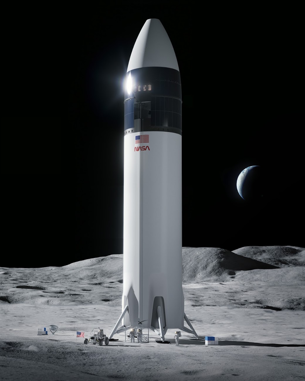 SpaceX Lunar Starship selected by NASA for Artemis program (v.2021)