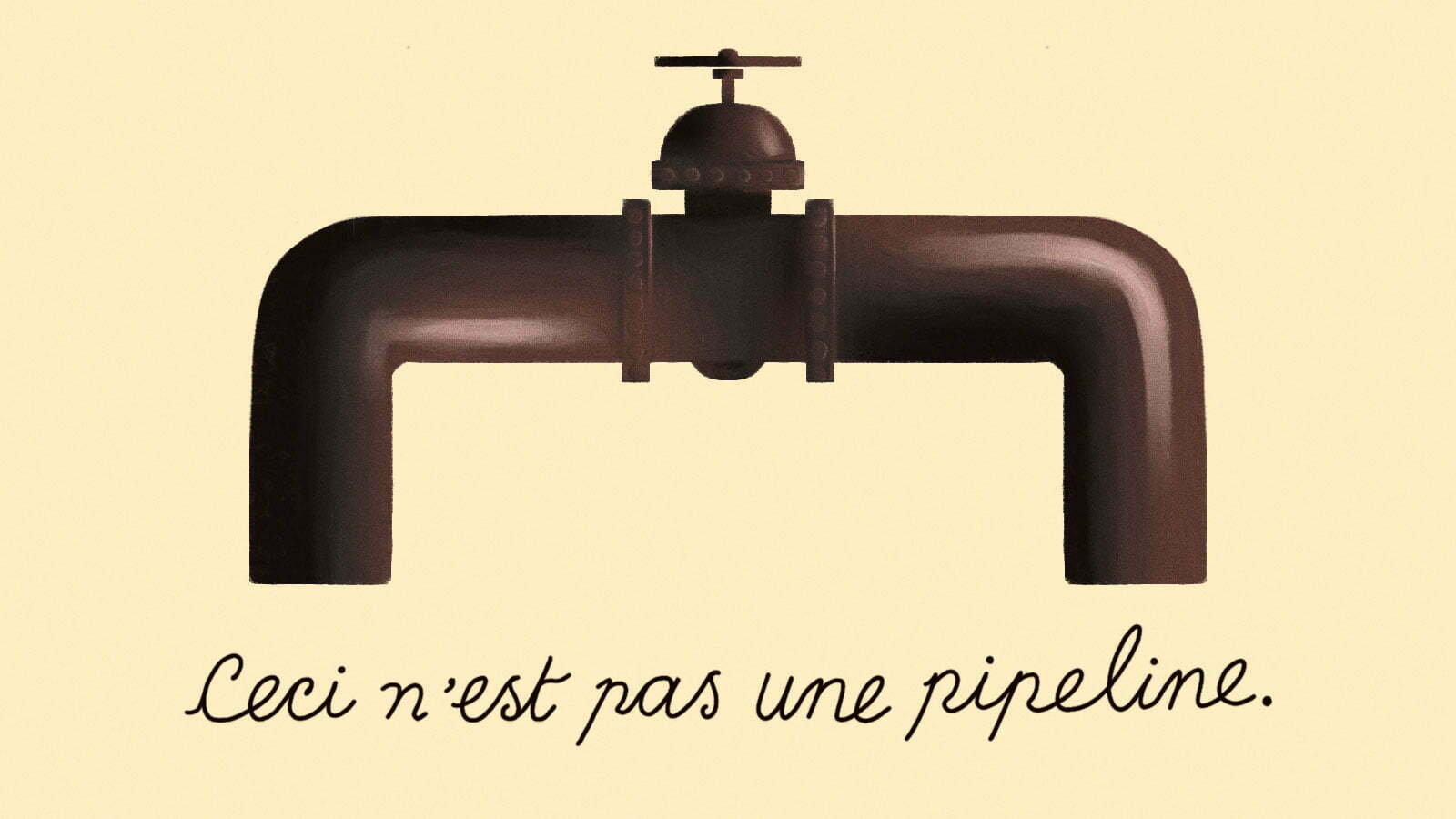 Illustration: parody of Magritte